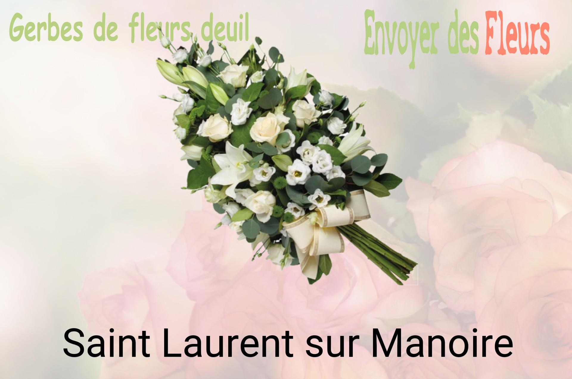 Gerbe de fleurs de deuil livrée à Saint-Laurent-sur-Manoire